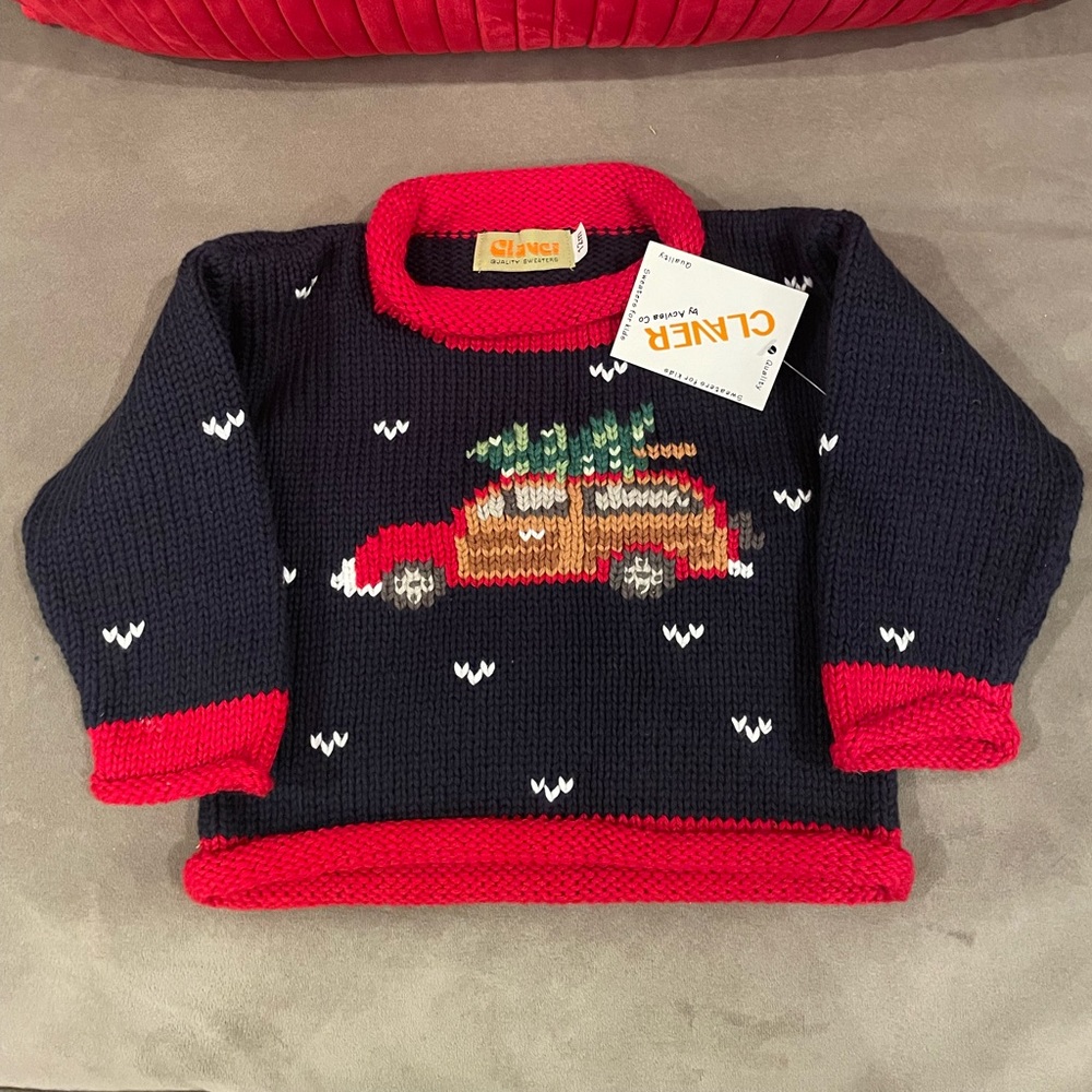 Claver Christmas Sweater- 12 months NWT